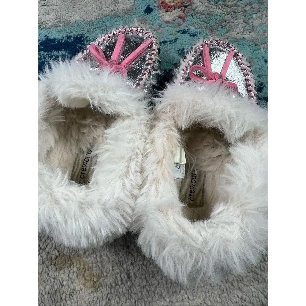 Crewcuts Girls Silver House Shoes Size 9/10